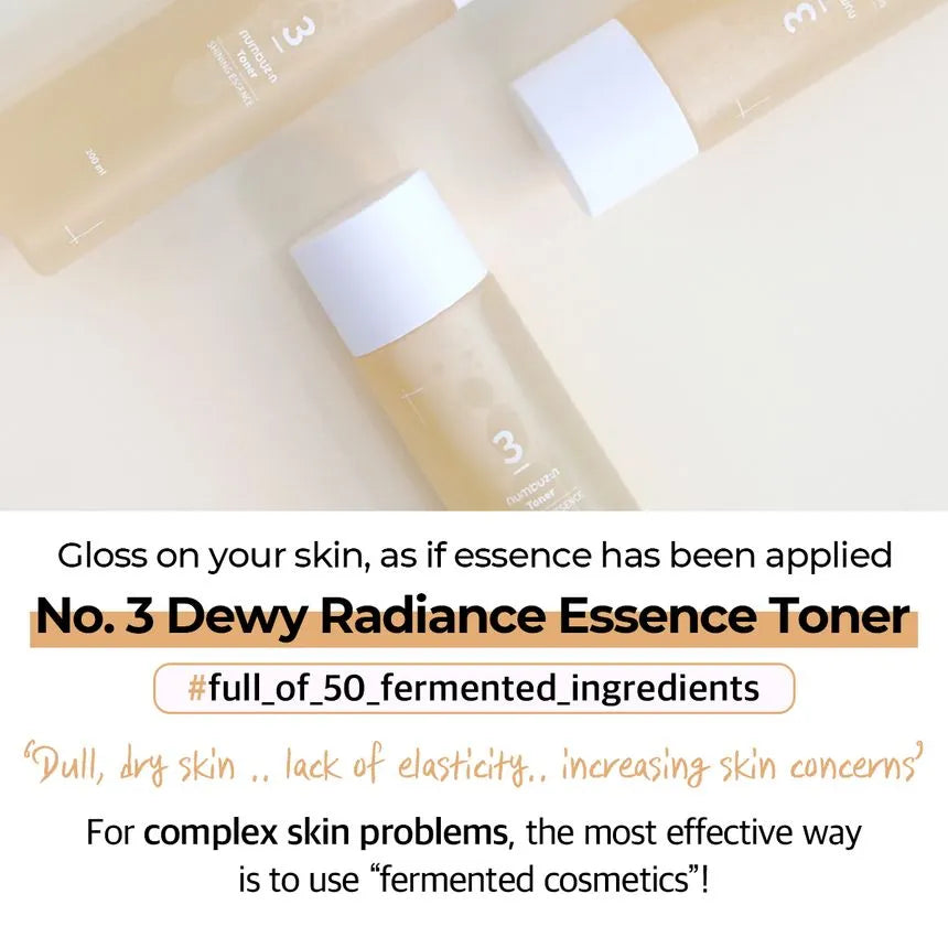 Numbuzin No.3 Super Glowing Essence Toner 200ml