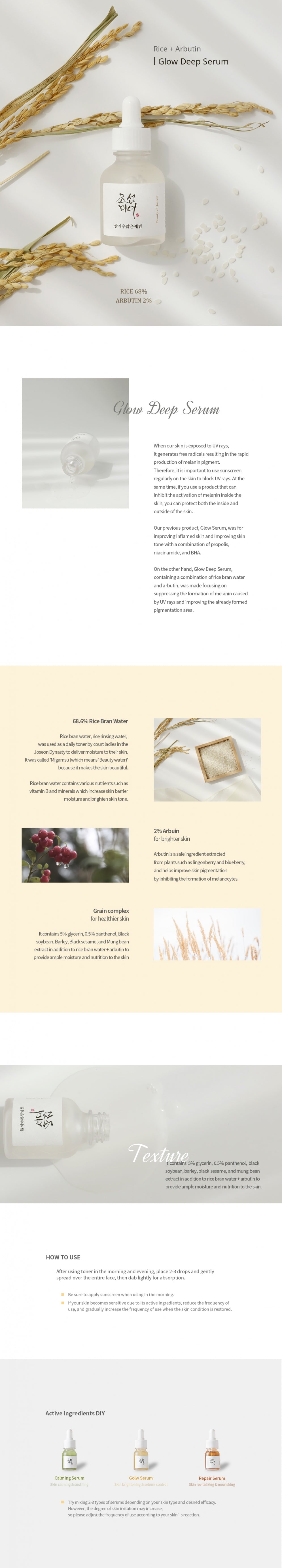 Beauty of Joseon Glow Deep Serum : Rice + Alpha Arbutin 30ml