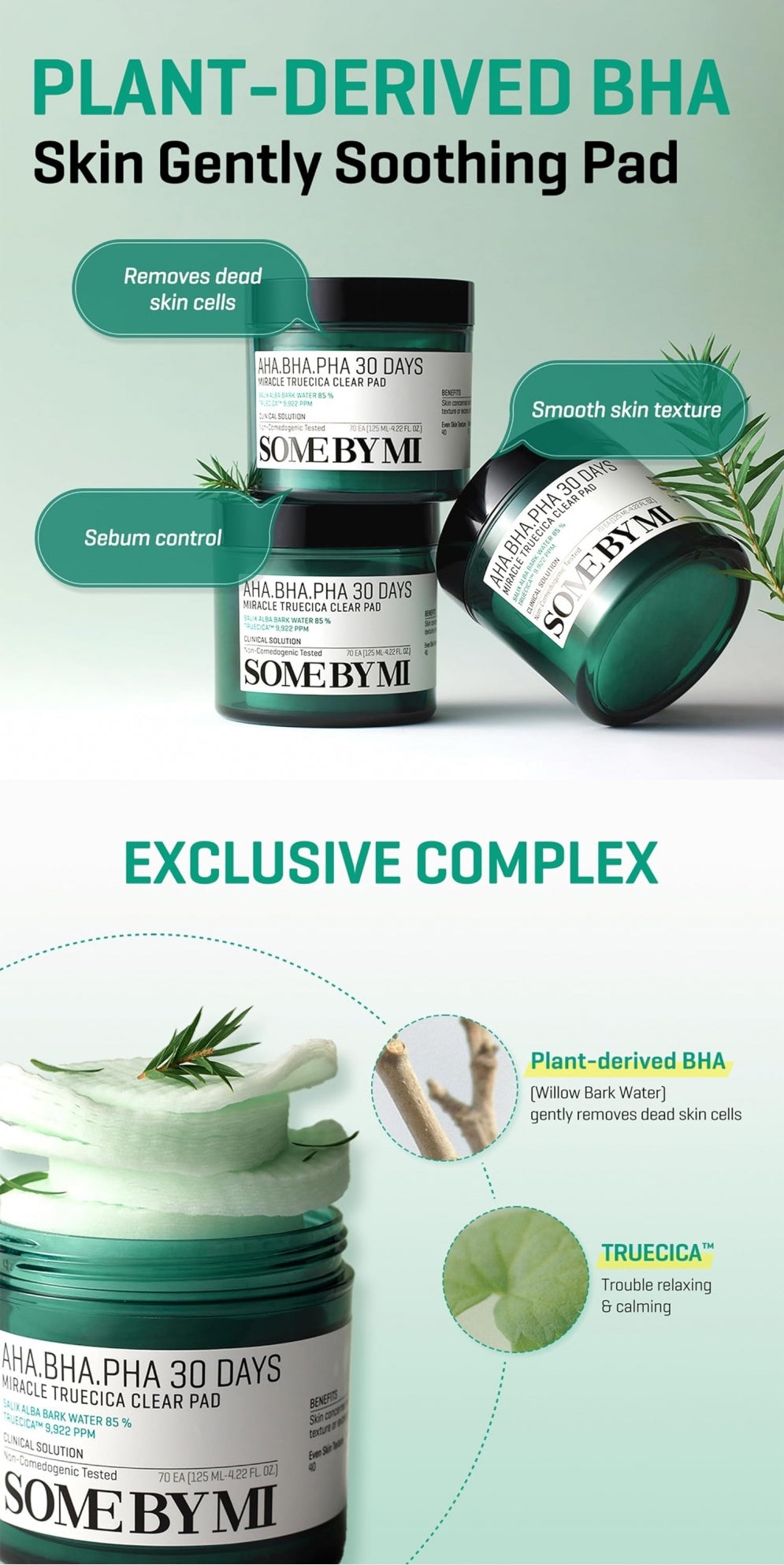 SOME BY MI AHA-BHA-PHA 30 Days Miracle Truecica Clear Pad (70Ea)